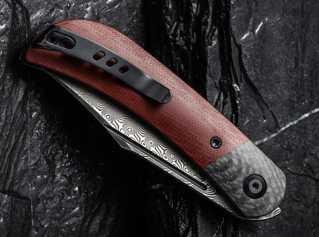 Appalachian Drifter Ii Damascus G10 Burgundy