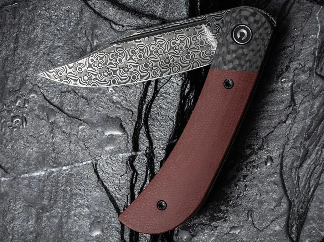 Appalachian Drifter Ii Damascus G10 Burgundy