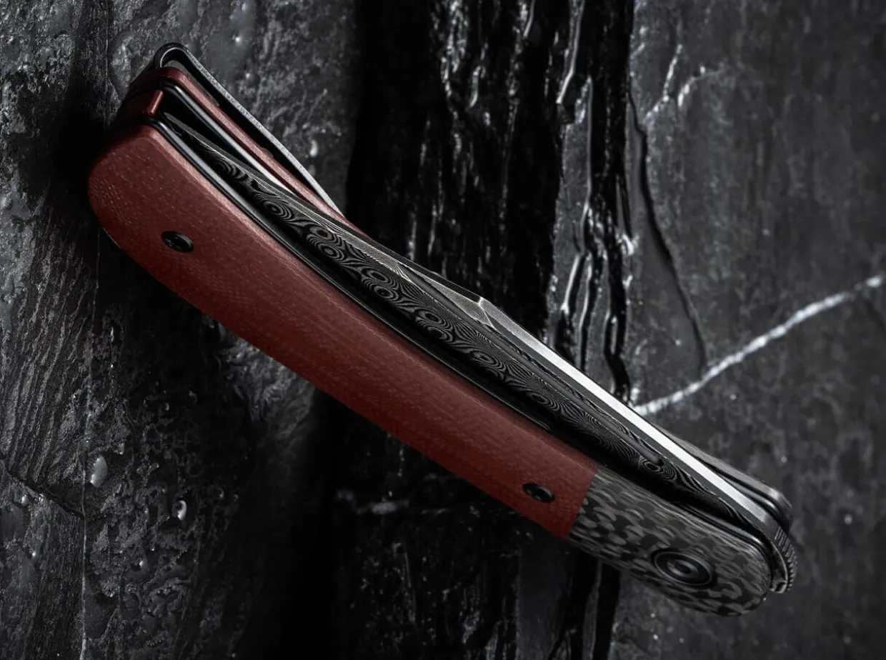 Appalachian Drifter Ii Damascus G10 Burgundy