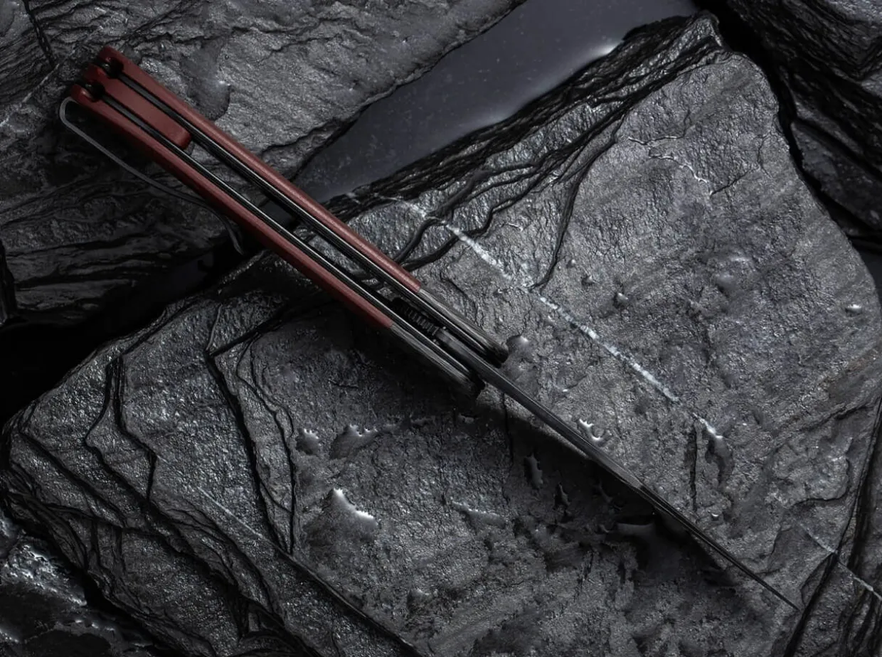 Appalachian Drifter Ii Damascus G10 Burgundy