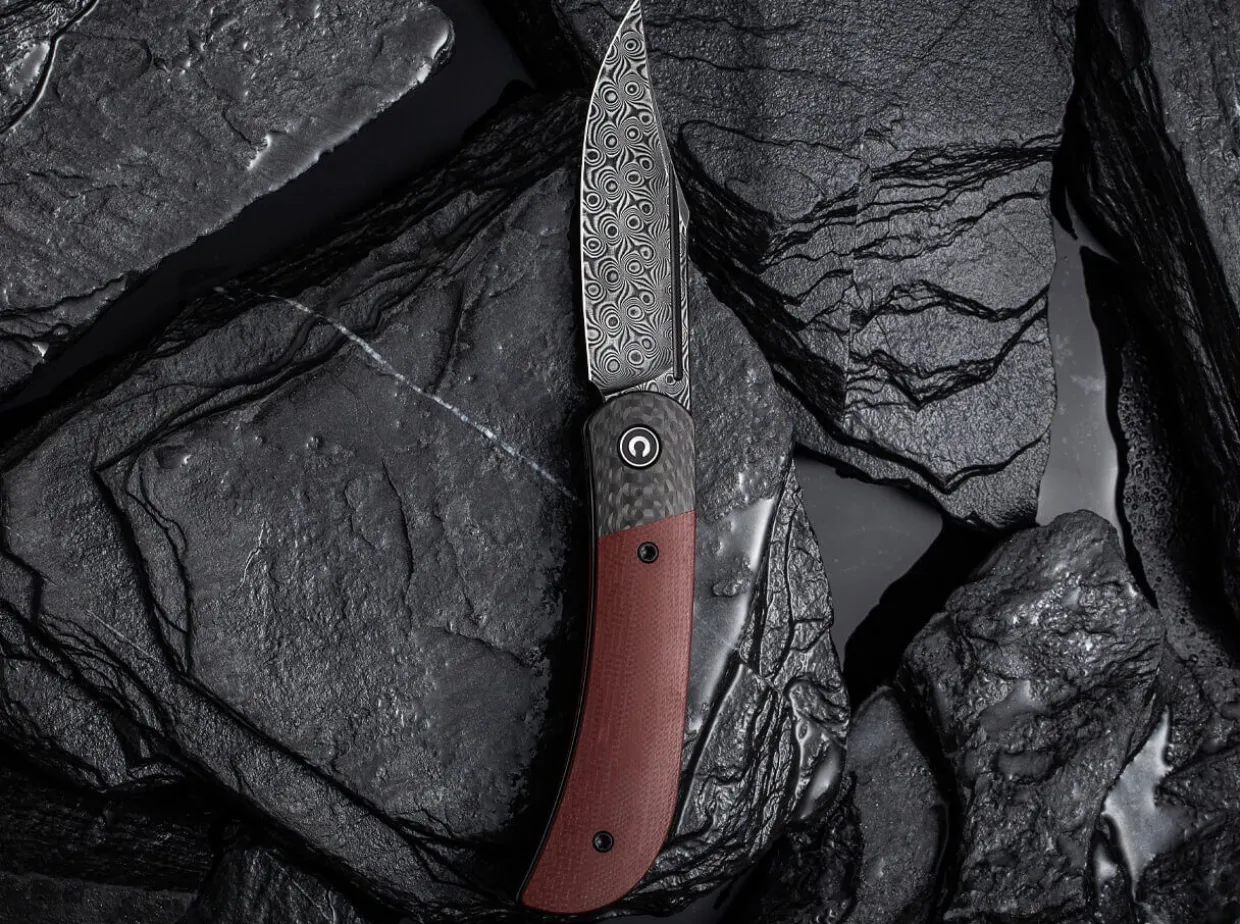 Appalachian Drifter Ii Damascus G10 Burgundy