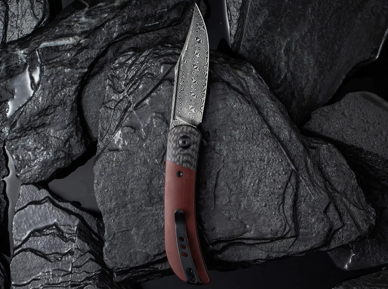Appalachian Drifter Ii Damascus G10 Burgundy