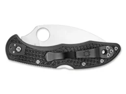 Delica 4 Lightweight Flat Ground Black Wharncliffe Serrated