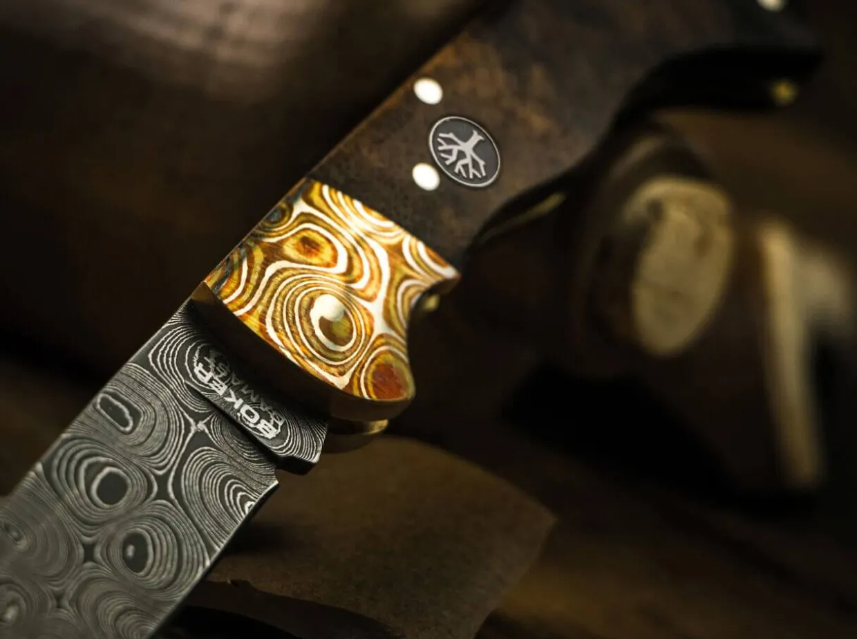 Folding Hunter Mokume Damascus
