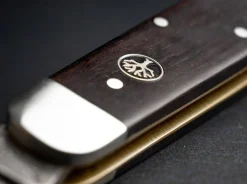 Hunters Knife Mono Damascus Grenadill