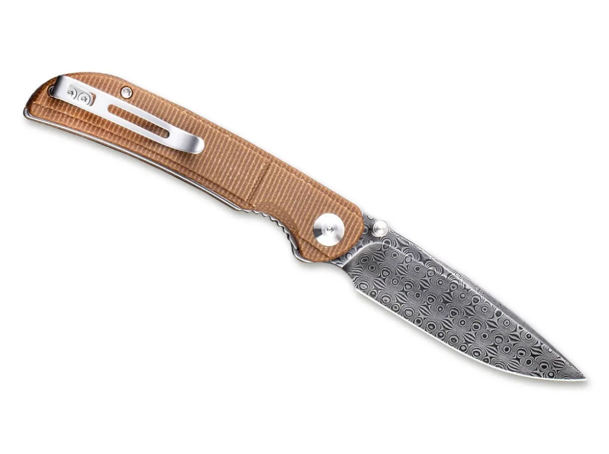 Imperium Damascus Micarta Brown