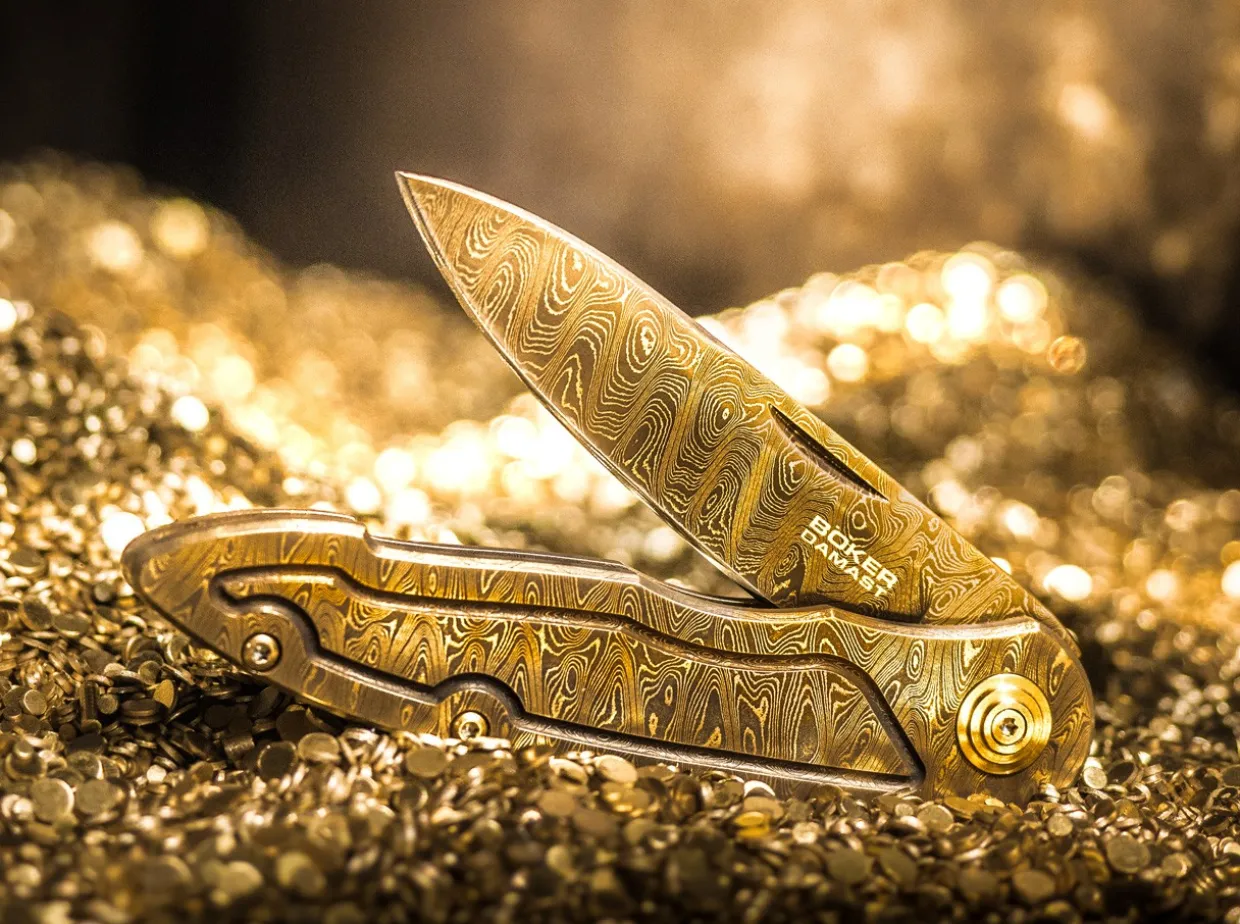 Merlin Damascus Masterpiece Gold