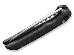 Mini Malice Button Lock Tiger Stripe Flamed Titanium