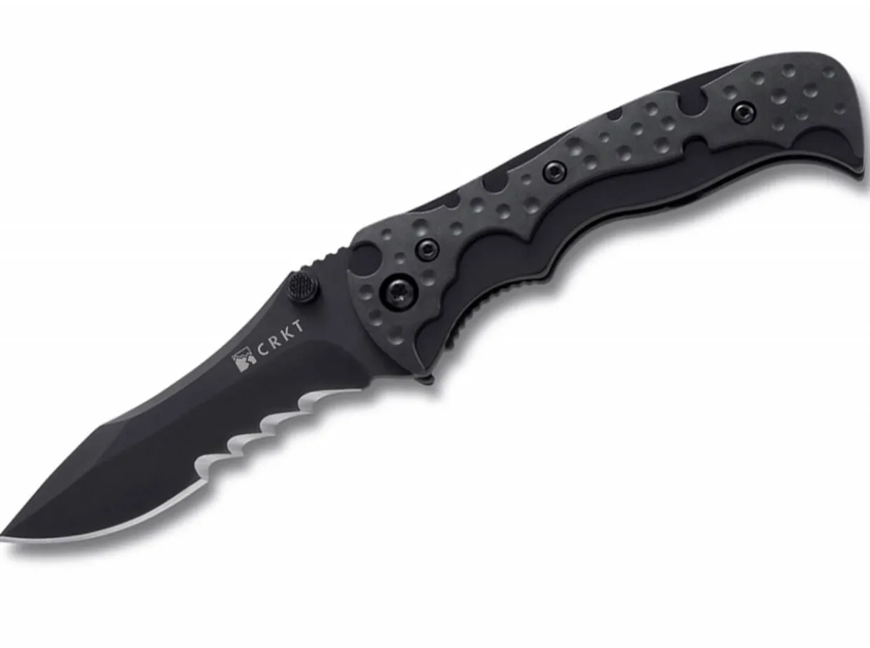 Mini My Tighe Black Serrated Assisted