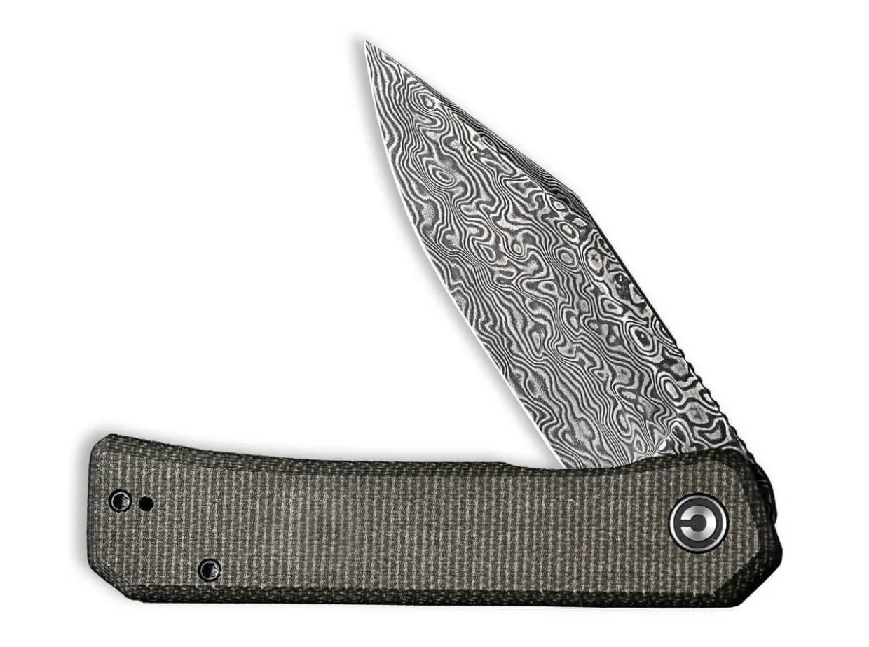 Relic Damascus Micarta Green