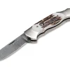 Scout Spearpoint Stag Damascus