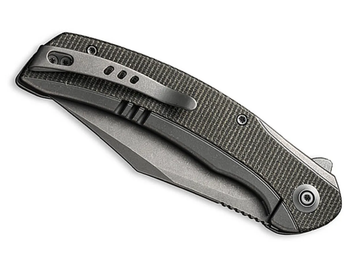 Snick Titanium Micarta Green