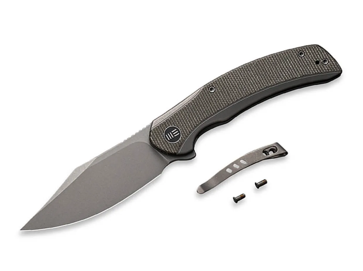 Snick Titanium Micarta Green