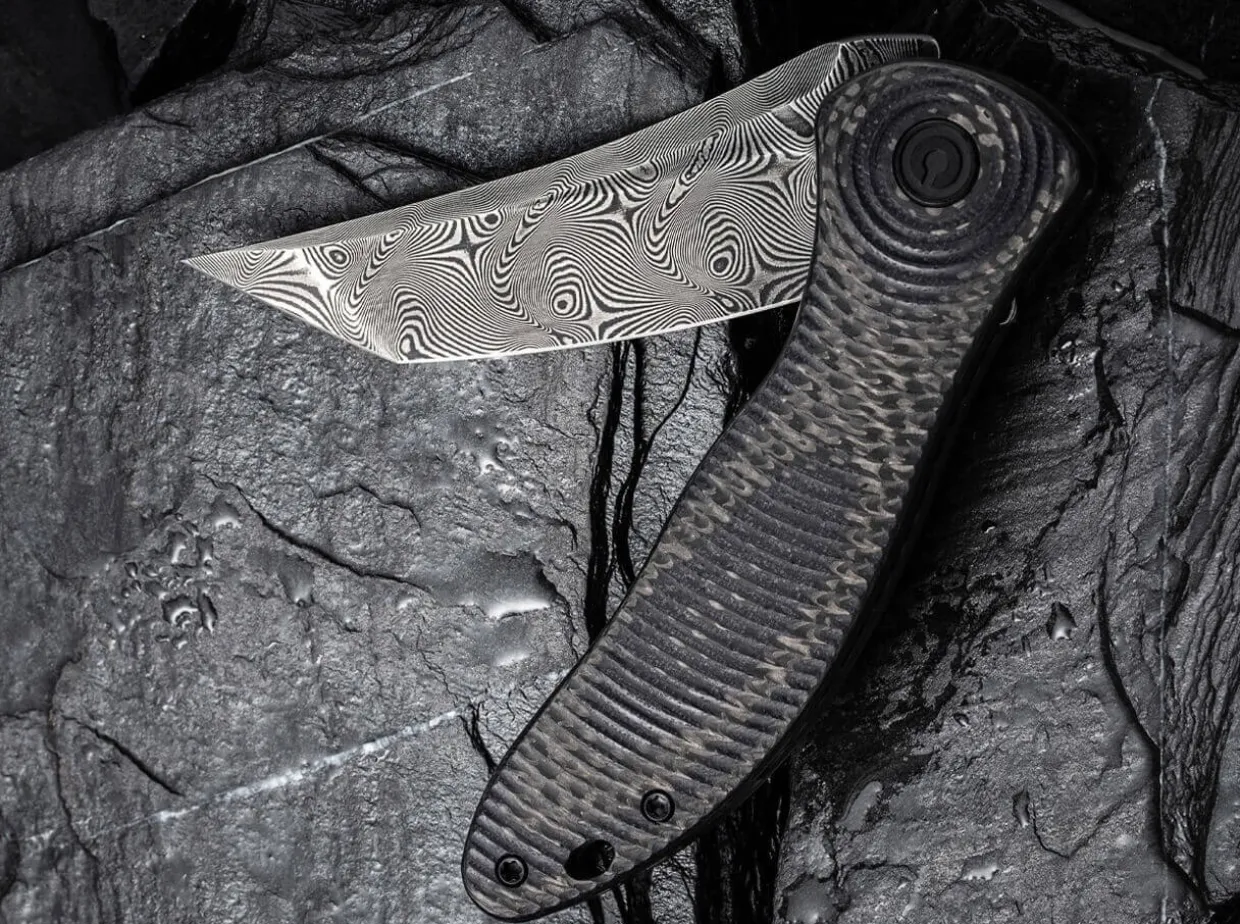 Synergy 3 Damascus G10 Cf Black Tanto