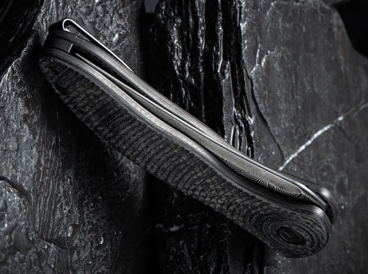 Synergy 3 Damascus G10 Cf Black Tanto