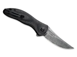 Synergy 3 Damascus G10 Cf Black Trailing Point