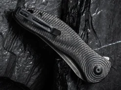 Synergy 3 Damascus G10 Cf Black Trailing Point